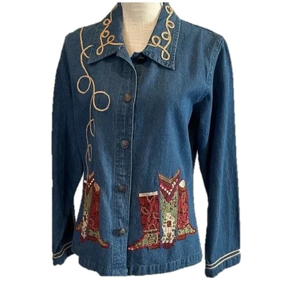 Tantrums Jackets & Blazers - Vintage TANTRUMS Cowgirl Up Denim Jacket - M